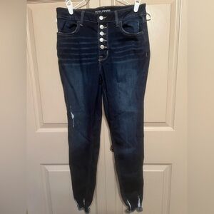 Maurices Blue Hugh Rise Skinny Jeans Classic Fit
